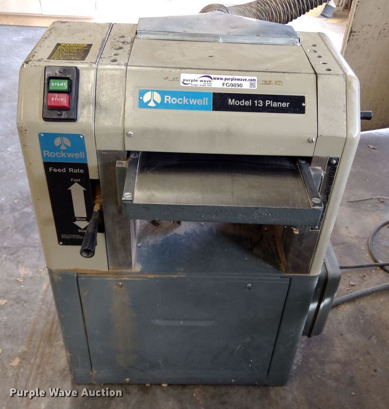 Rockwell 13 planer in Hays, KS Item FG9890 sold Purple Wave