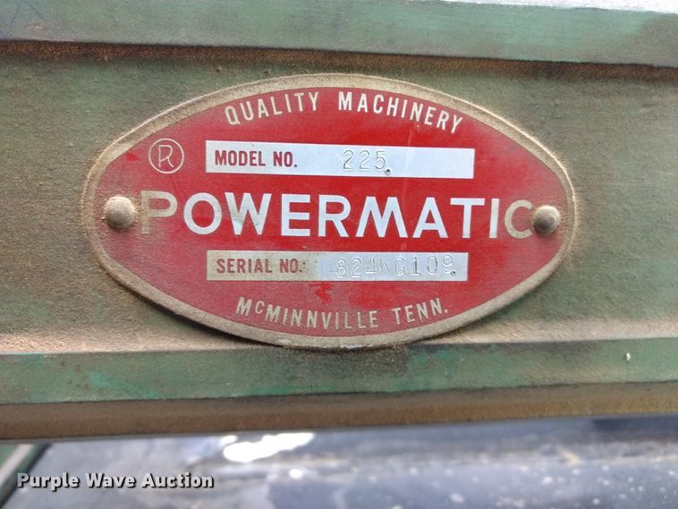 image for item FG9891 Powermatic 225 planer