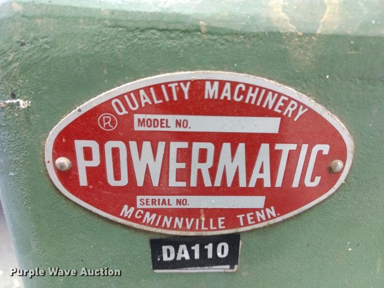 image for item FG9891 Powermatic 225 planer