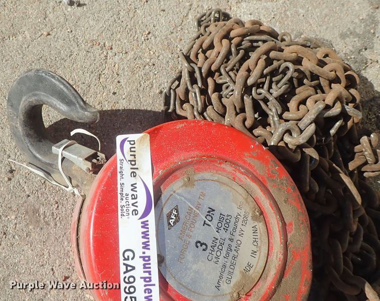 image for item GA9953 AFF 4003 chain hoist