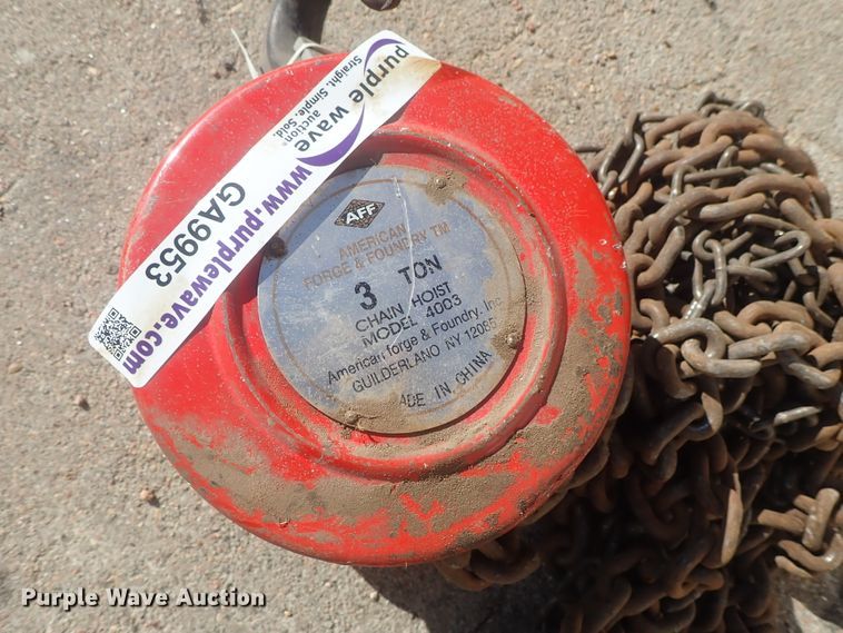 image for item GA9953 AFF 4003 chain hoist