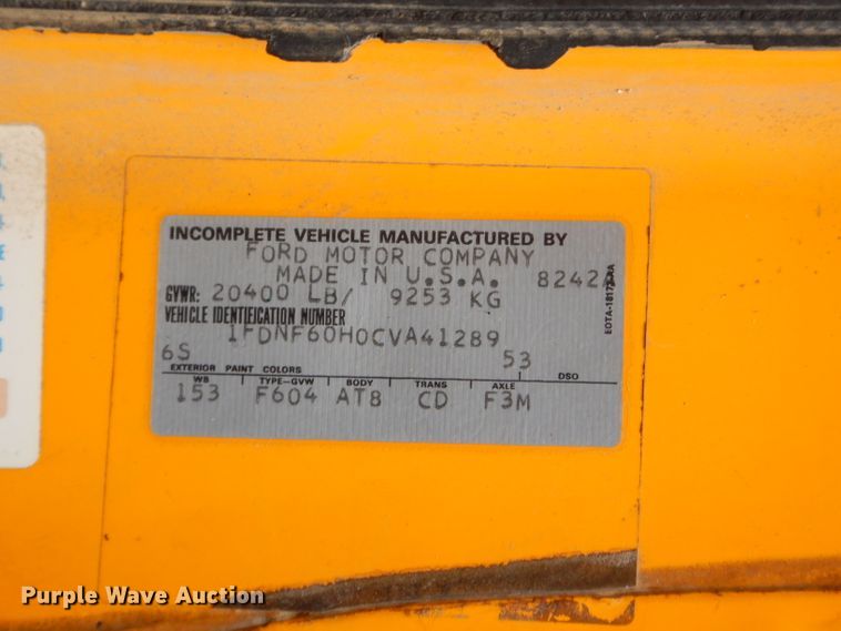 image for item GB9523 1982 Ford F600G dump truck