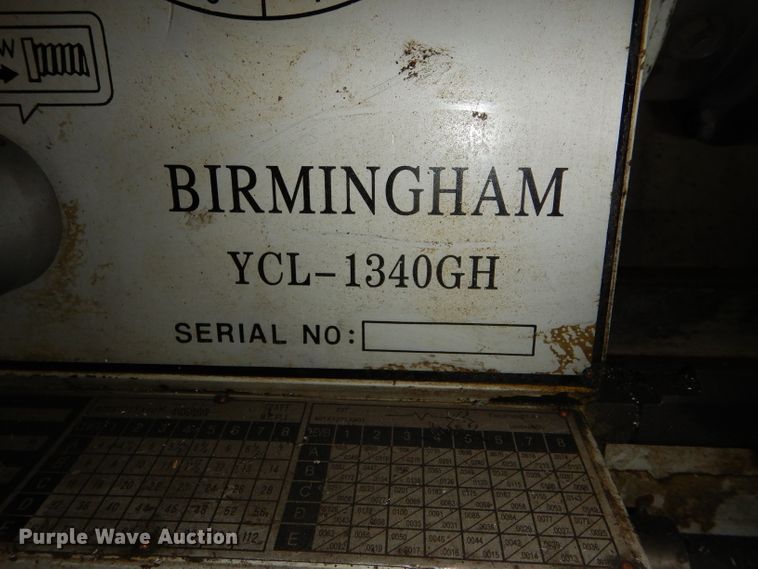 image for item GE9602 Birmingham YCL-1340GH metal lathe