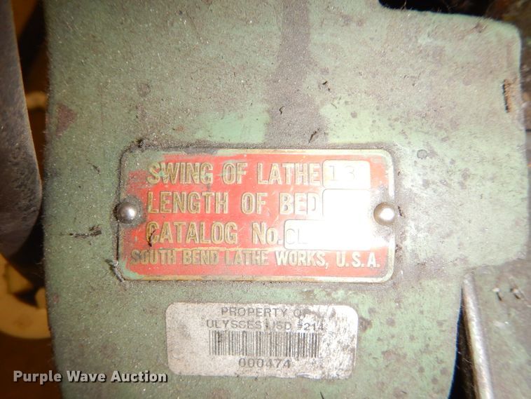 image for item GE9604 South Bend CL8145B metal lathe