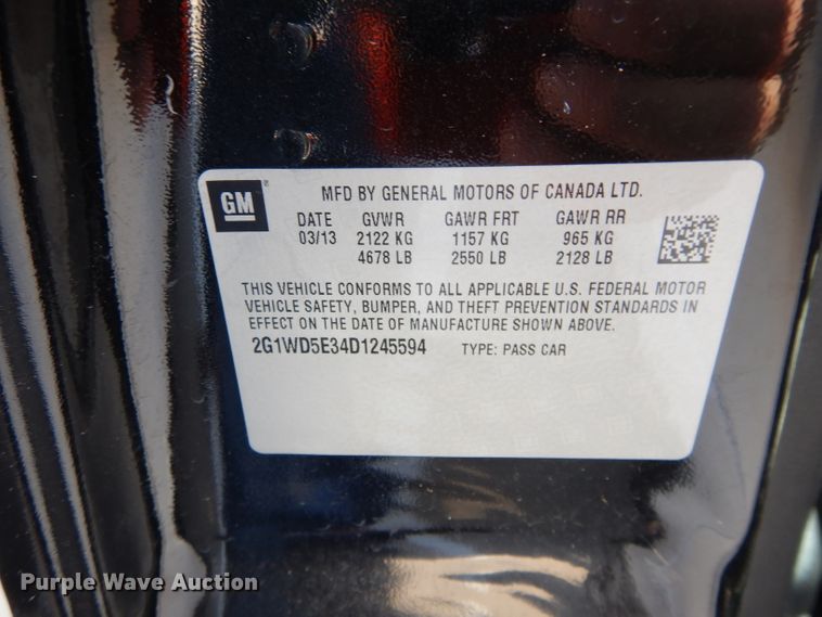 image for item GF9884 2013 Chevrolet Impala Police Cruiser