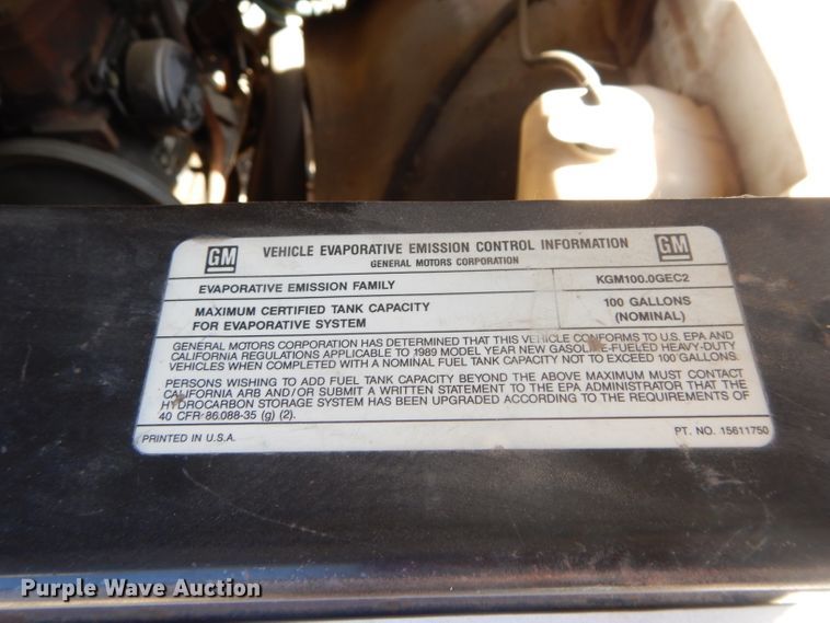 image for item GF9889 1989 Chevrolet C70 dump truck