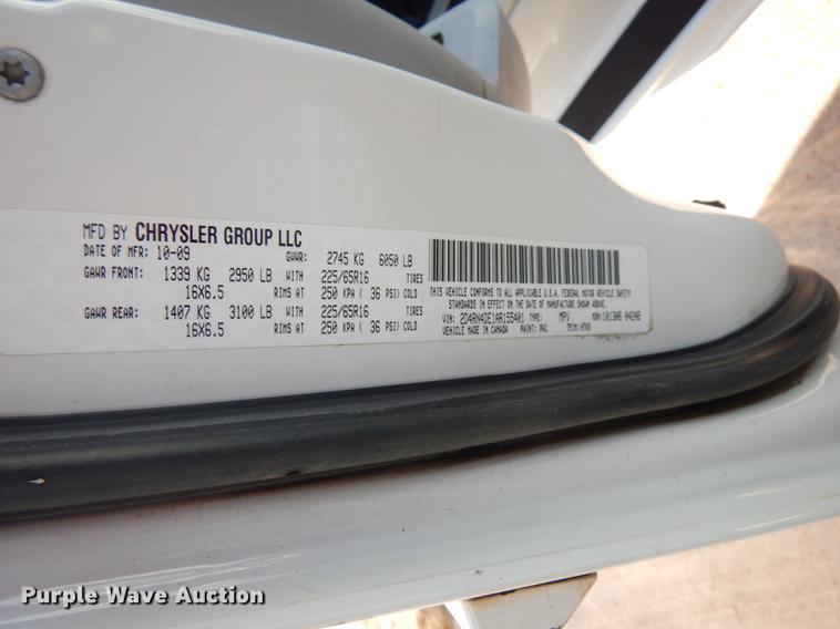 image for item GF9956 2010 Dodge Grand Caravan handicap accessible van