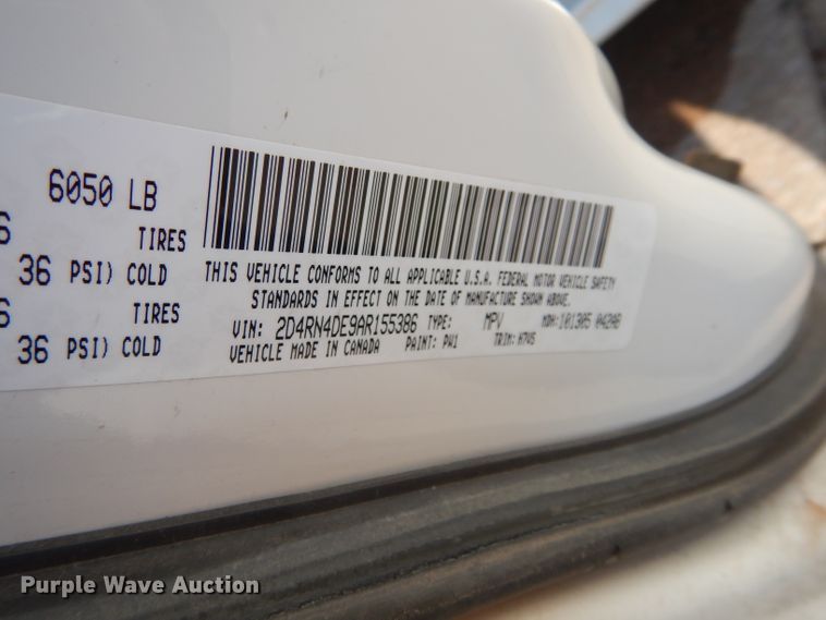 image for item GF9957 2010 Dodge Grand Caravan handicap accessible van