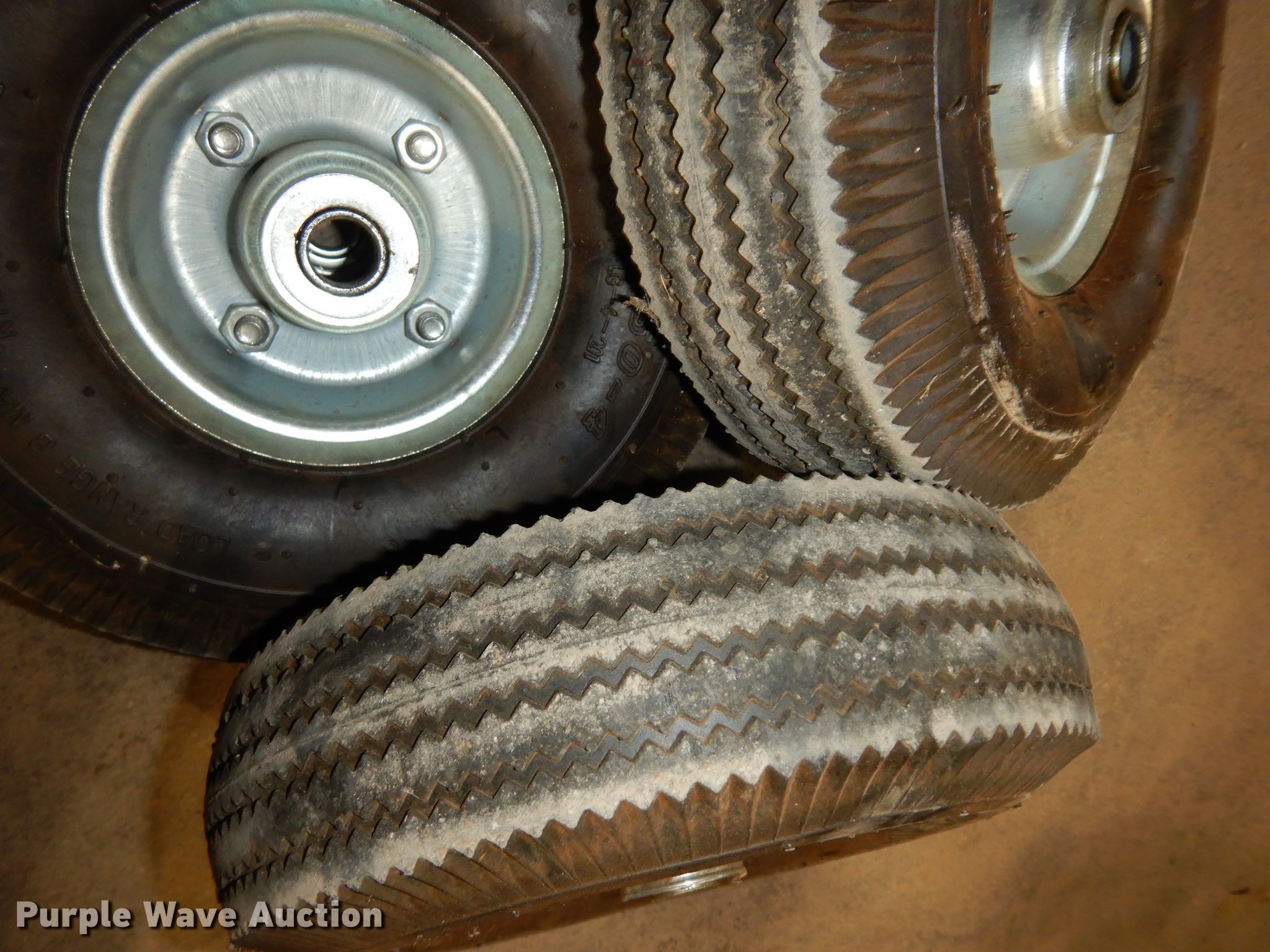 (4) 4.10/3.504 tires and wheels in Leavenworth, KS Item FD9679 sold