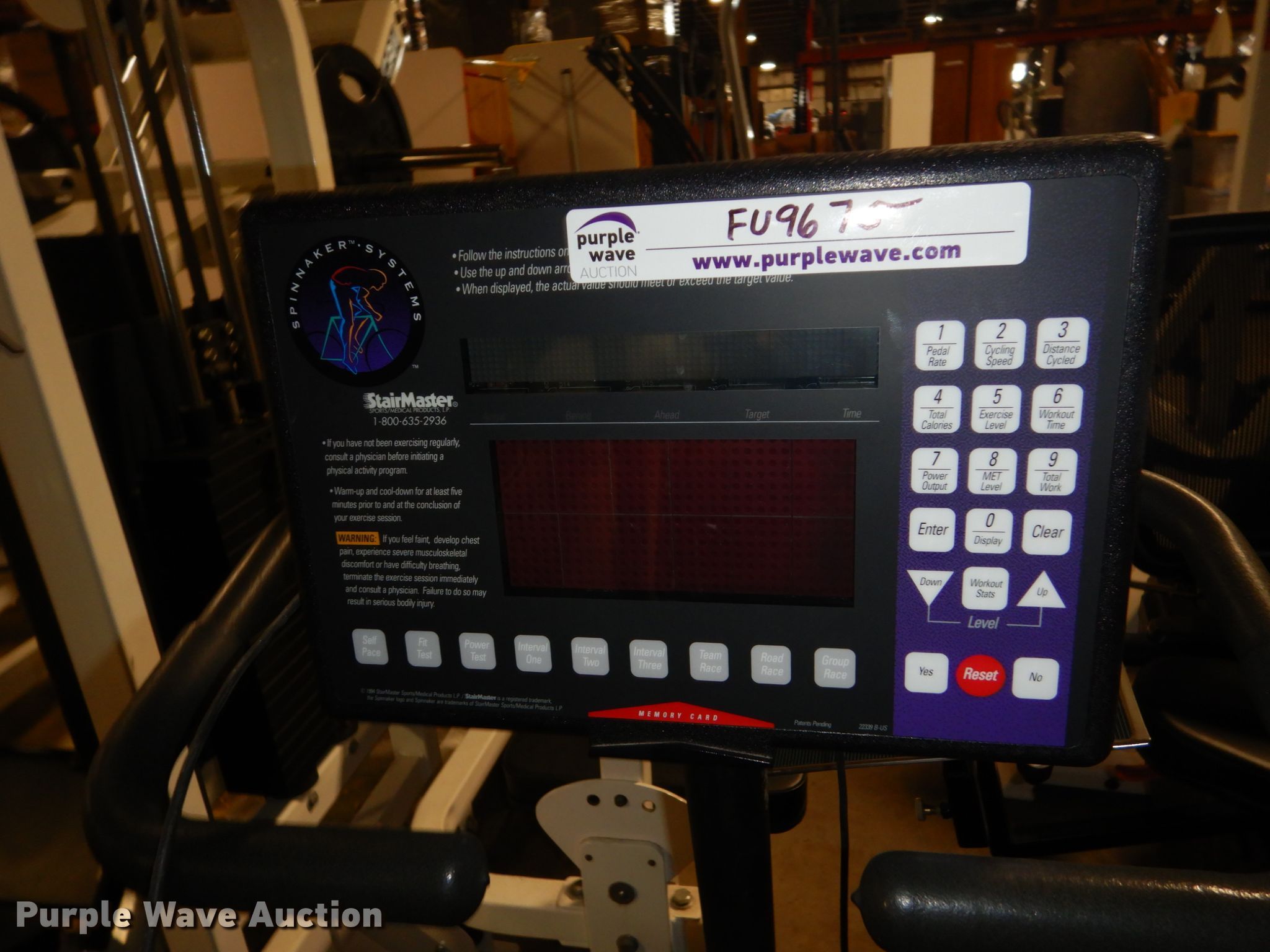 Exercise equipment in Des Moines, IA Item FU9675 sold Purple Wave
