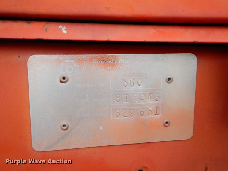 image for item GB9583 Belarus 560 tractor