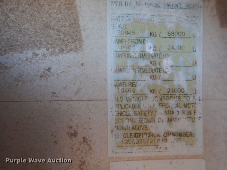 image for item DG5883 2000 Redwood silage trailer