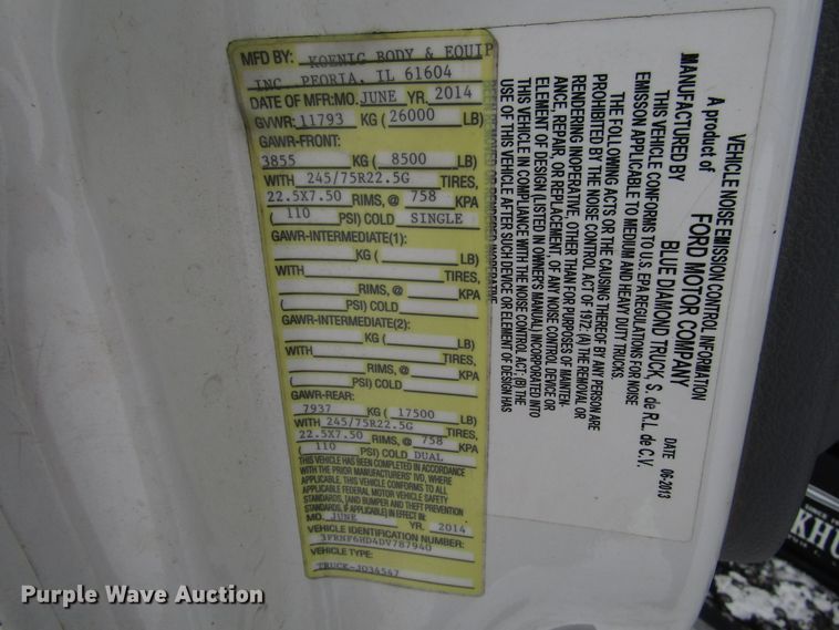 image for item DH8323 2013 Ford F650 Super Duty flatbed truck