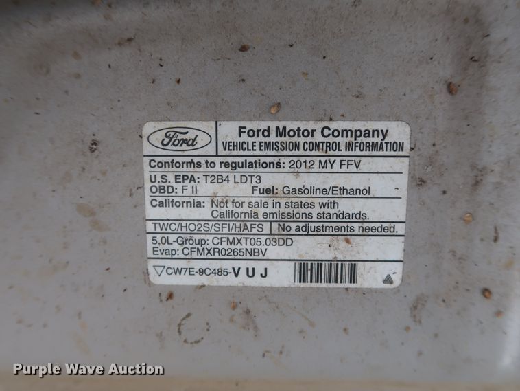 image for item DH3643 2012 Ford F150 SuperCab pickup truck