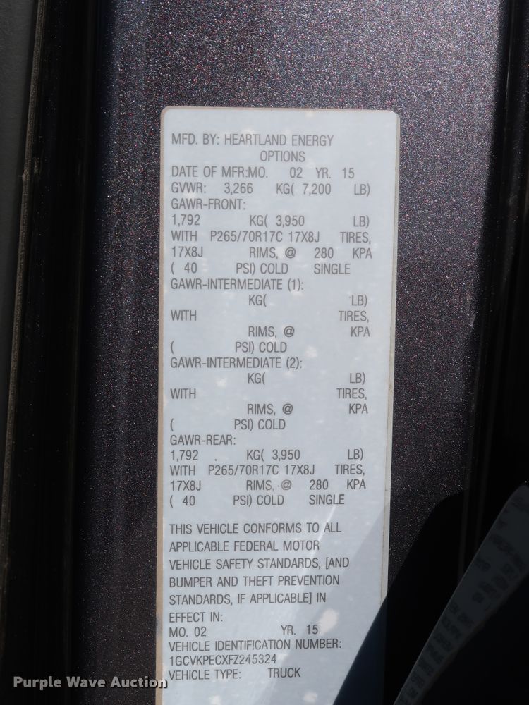 image for item DH3650 2015 Chevrolet Silverado 1500 Double Cab pickup truck