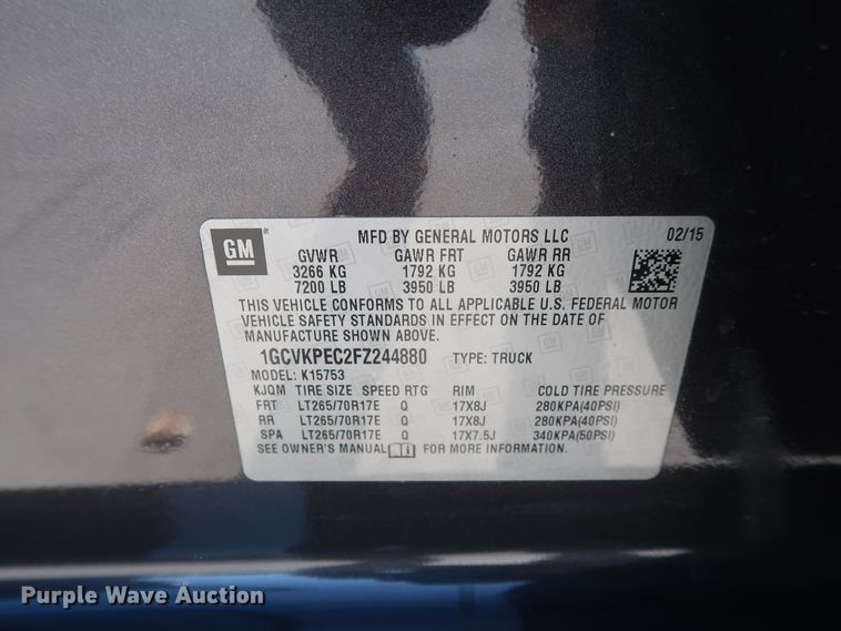 image for item DH3651 2015 Chevrolet Silverado 1500 Double Cab pickup truck