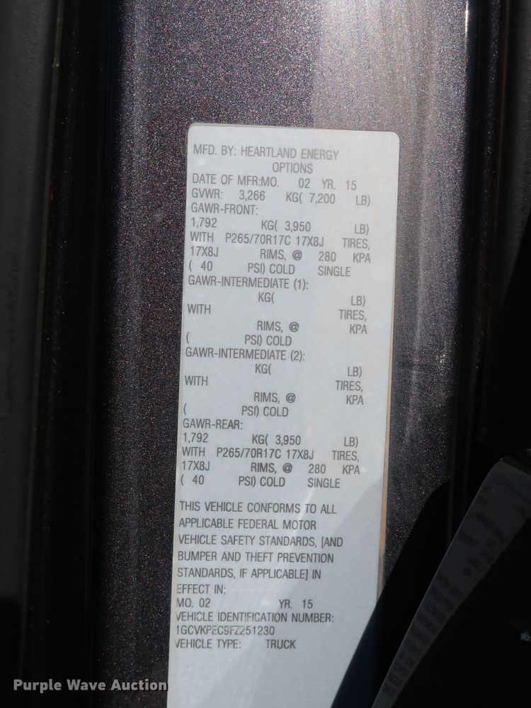 image for item DH3652 2015 Chevrolet Silverado 1500 Double Cab pickup truck