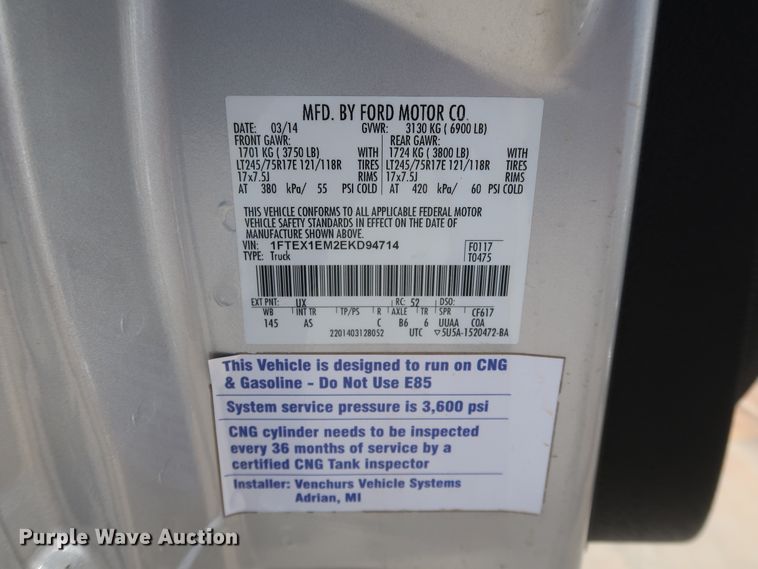 image for item DH3654 2014 Ford F150 SuperCab pickup truck