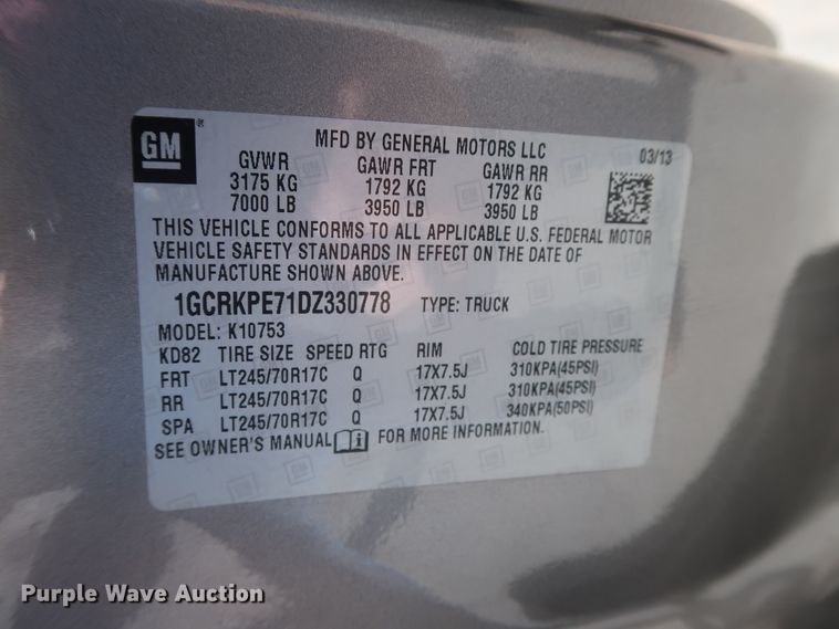 image for item DH3662 2013 Chevrolet Silverado 1500 Ext. Cab pickup truck