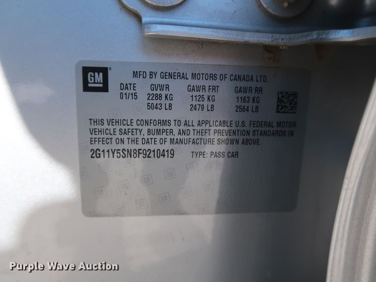 image for item DH3664 2015 Chevrolet Impala