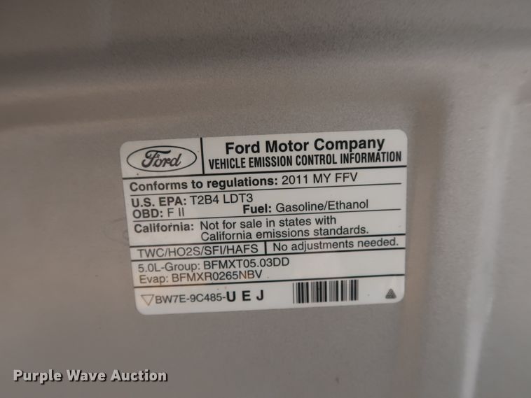 image for item DH3665 2011 Ford F150 SuperCab pickup truck