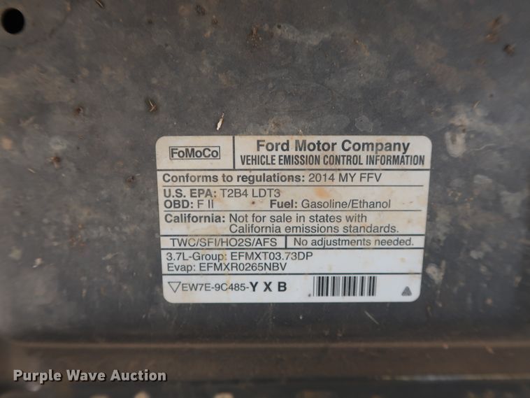 image for item DH3669 2014 Ford F150 SuperCab pickup truck