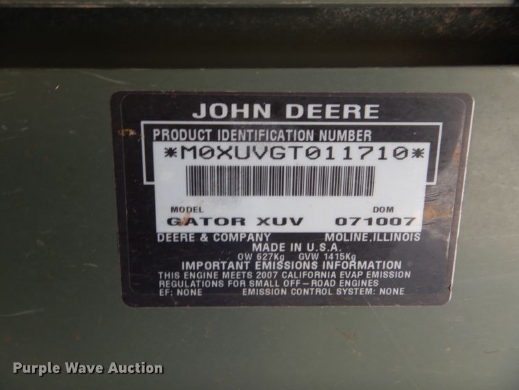image for item DH3671 2007 John Deere Gator 620i utility vehicle