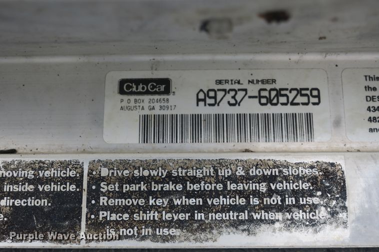 image for item DB10090 (5) Club Car golf carts