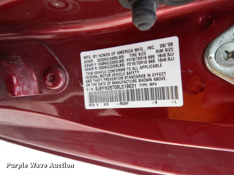 image for item DE4217 2008 Honda Element SUV