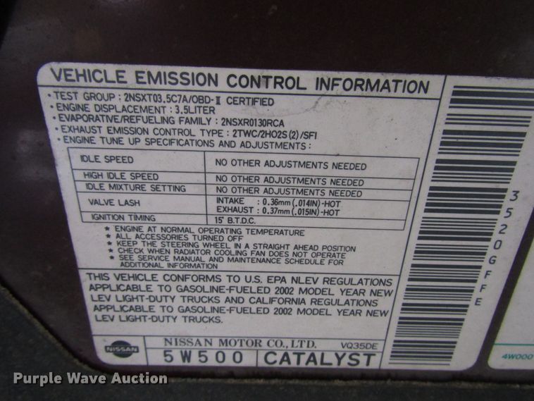 image for item DG6669 2002 Nissan Pathfinder SUV