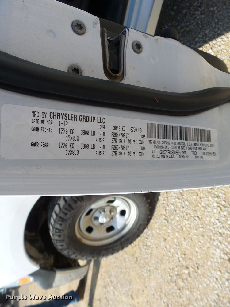 image for item DH7779 2012 Dodge Ram 1500 Quad Cab pickup truck