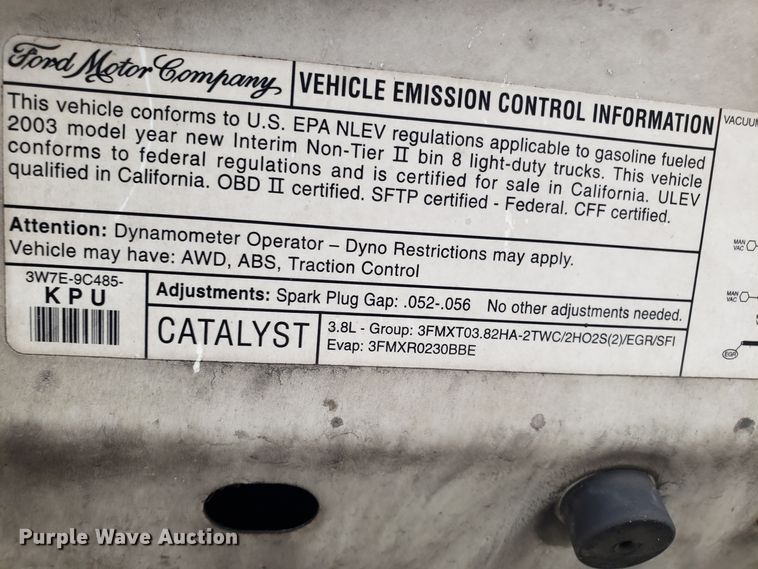 image for item GA9367 2003 Ford Windstar van