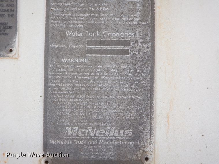 image for item GB9569 McNeilus ready mix bed