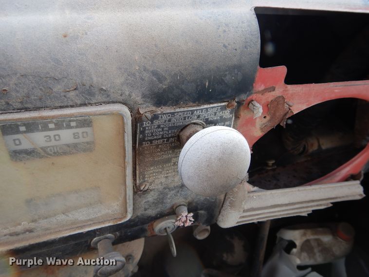 image for item GF9986 1950 Ford F6 dump flatbed truck