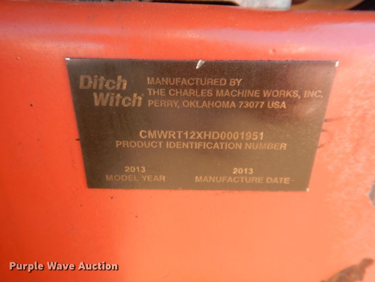 image for item GF9989 2013 Ditch Witch RT12 trencher