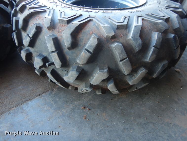 image for item GF9991 (4) 27x9.00R12 foam-filled tires and wheels