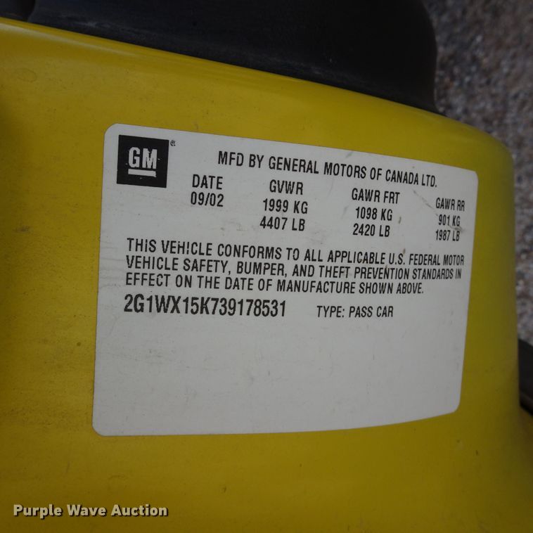 image for item GI9780 2003 Chevrolet Monte Carlo SS