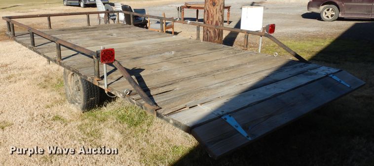 image for item GJ9144 Shop built tilt deck utility trailer