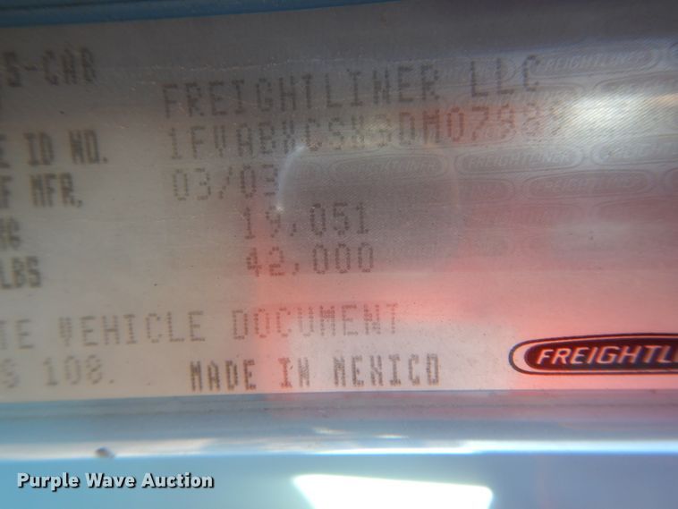 image for item DH4308 2003 Freightliner FL80 sewer jetter truck