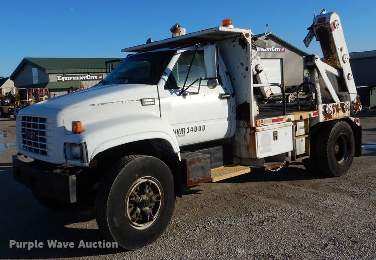 image for item DH6933 1997 GMC C8500 cable reel truck