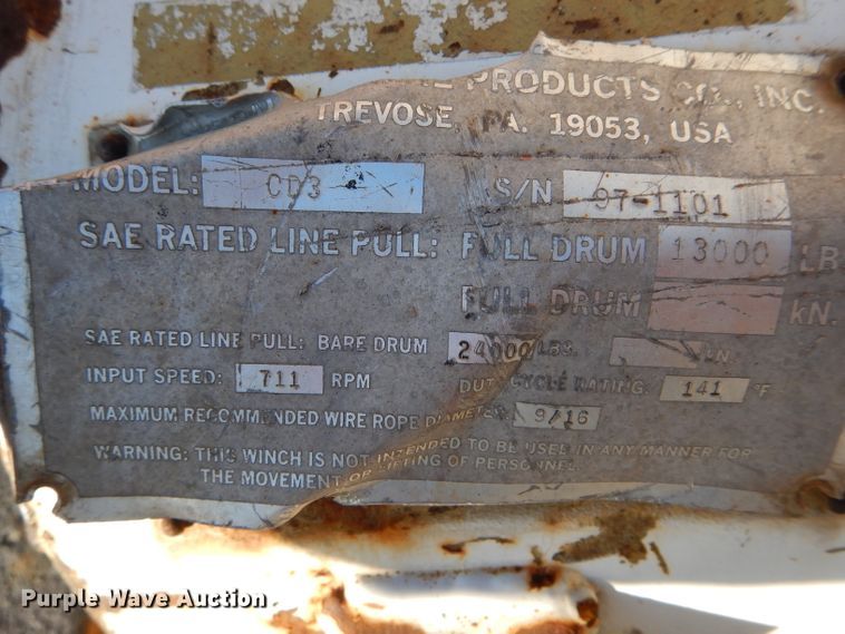 image for item DH6933 1997 GMC C8500 cable reel truck