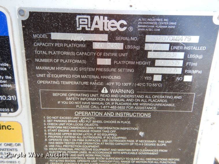 image for item DH6962 2007 International 7300 bucket truck