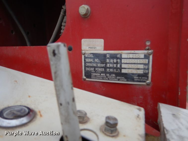 image for item EK9133 2011 Takeuchi TL250 skid steer
