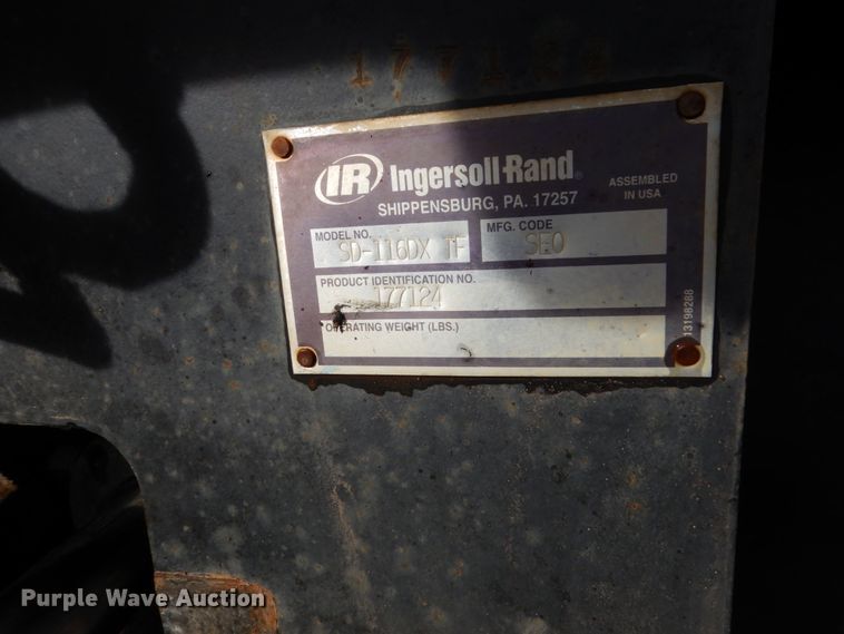 image for item FU9071 2004 Ingersoll Rand SD116DX TF single drum vibratory roller