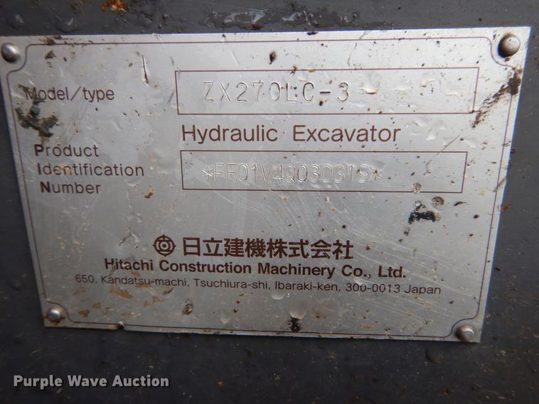image for item FU9074 2006 Hitachi ZX270LC-3 excavator