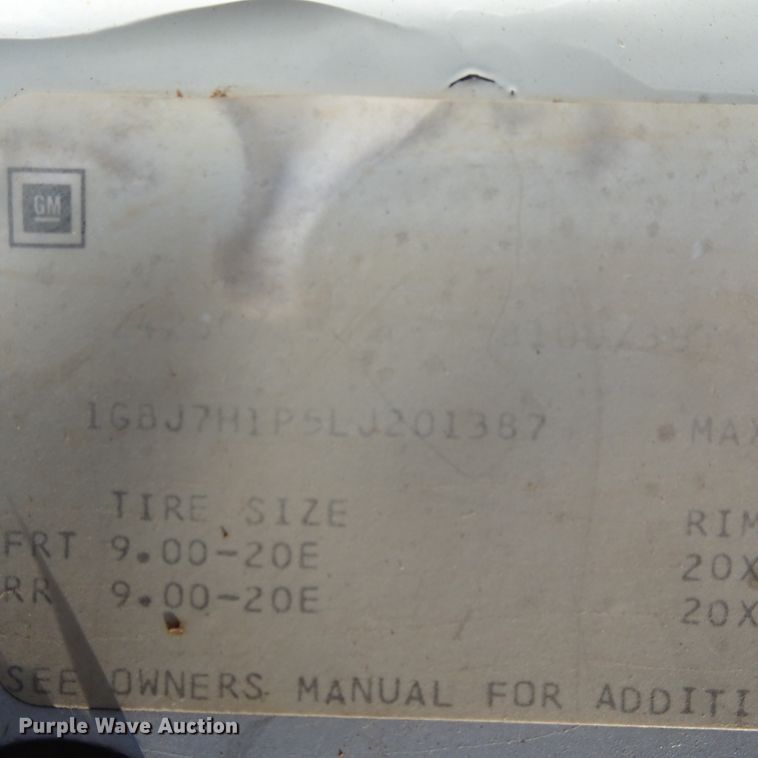 image for item GC9140 1990 Chevrolet Kodiak C50 dump truck