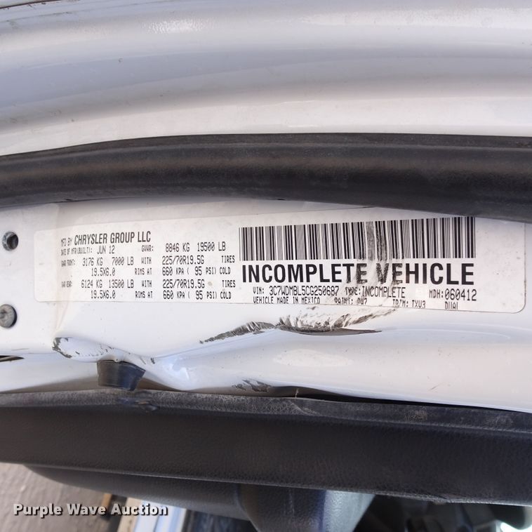 image for item GC9146 2012 Dodge Ram 5500 truck cab and chassis