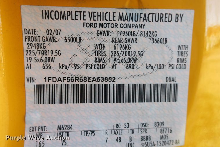 image for item DB10079 2008 Ford F550 bucket truck