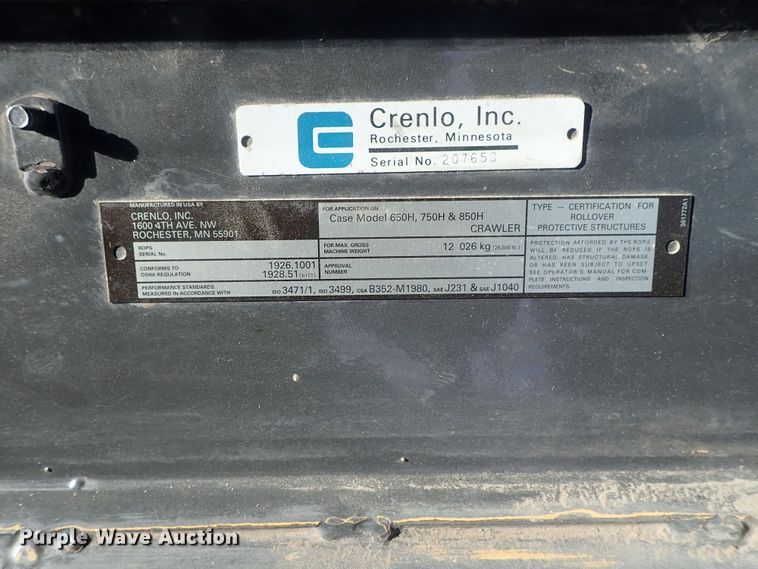 image for item DC3387 2002 Case 750H LT dozer