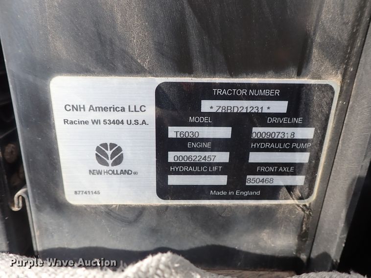 image for item DC3395 2009 New Holland T6030 MFWD tractor